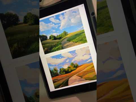 My basic process to do color study! #colors #coloring #procreate #landscapepainting #digitalpainting