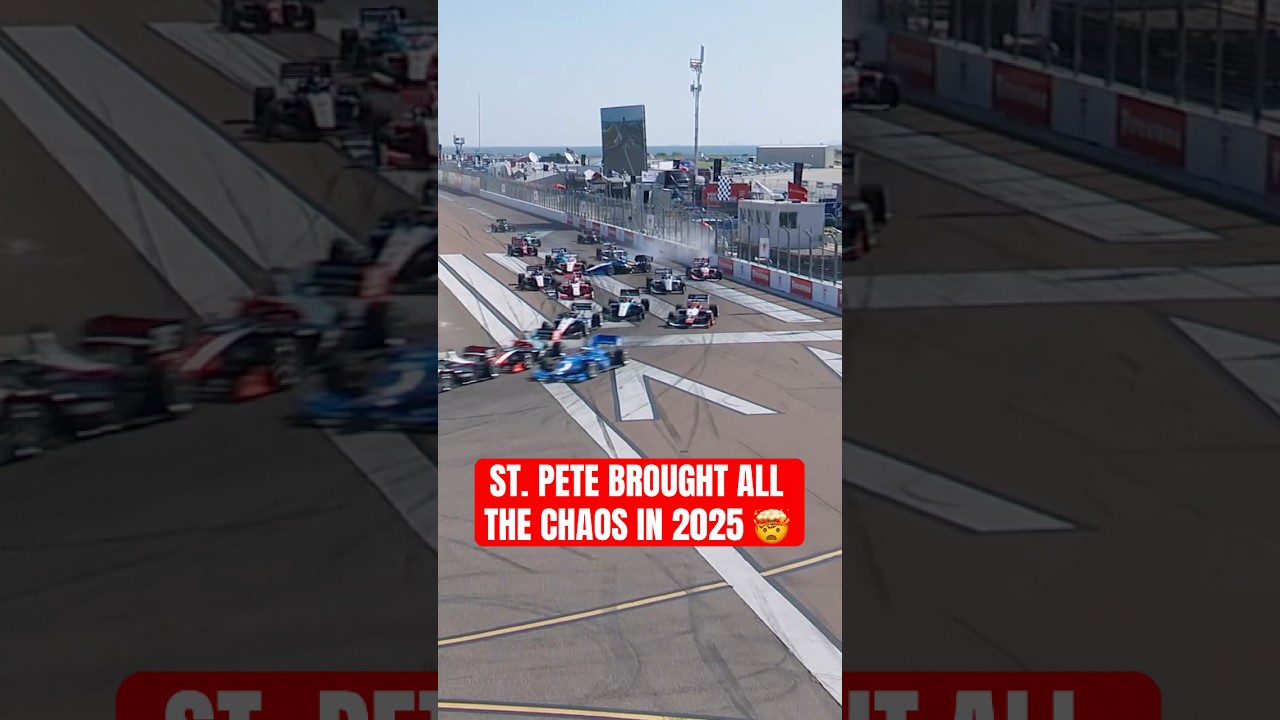 Lap 1 Chaos at 2025 St. Petersburg GP 🤯