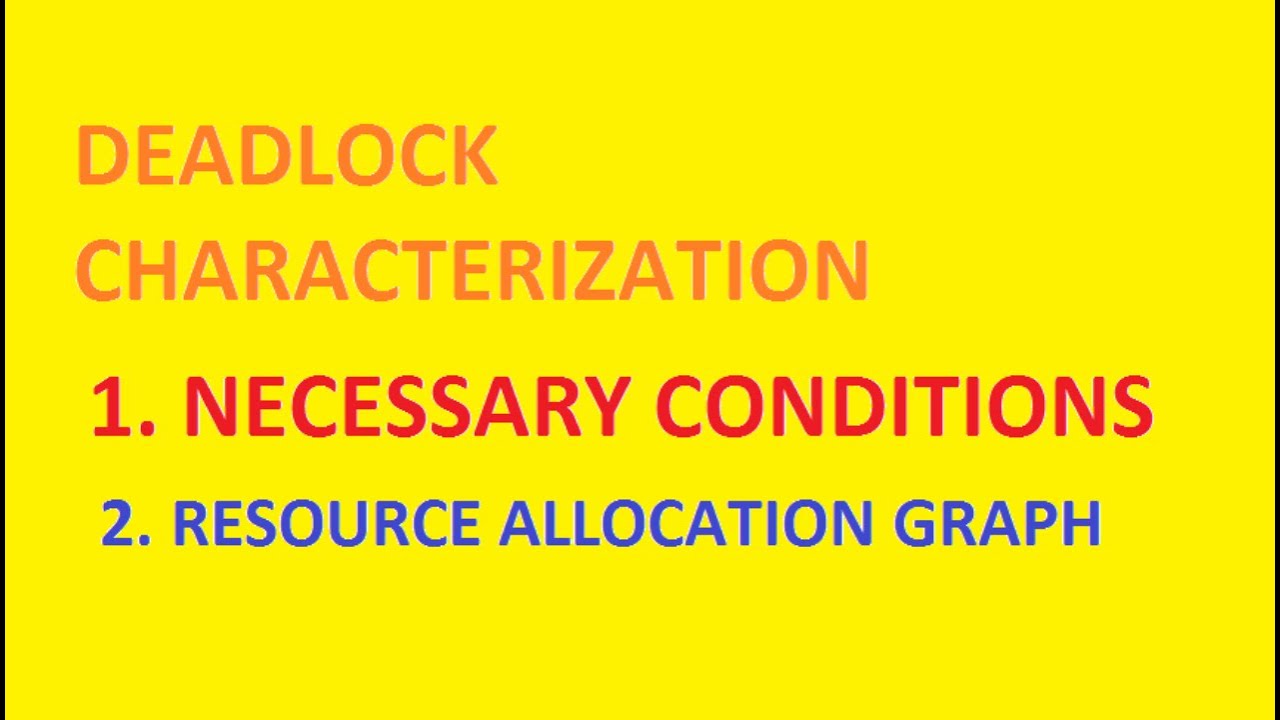 Deadlock Characterization: Necessary Conditions in Operating Systems