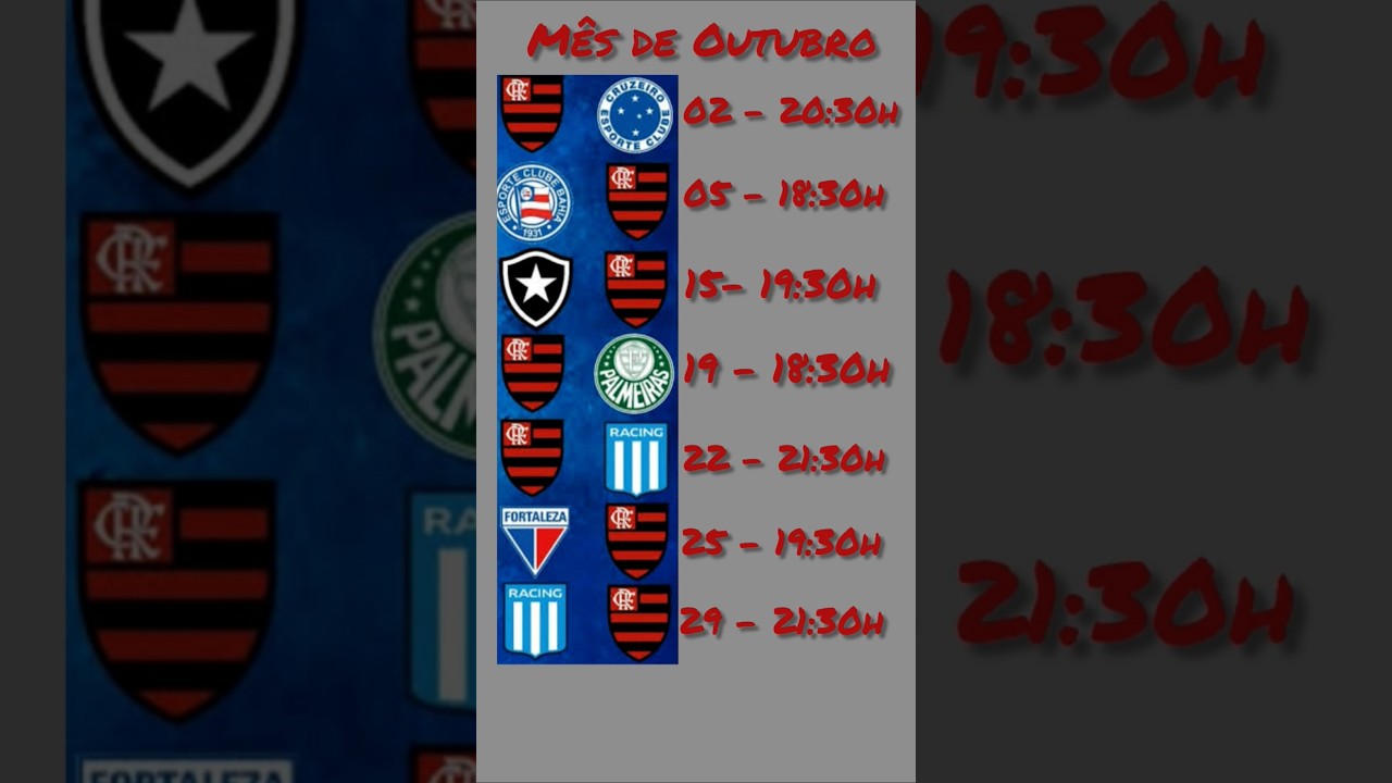 🔥 Calendário de Jogos do Flamengo em Outubro: Partidas Imperdíveis!