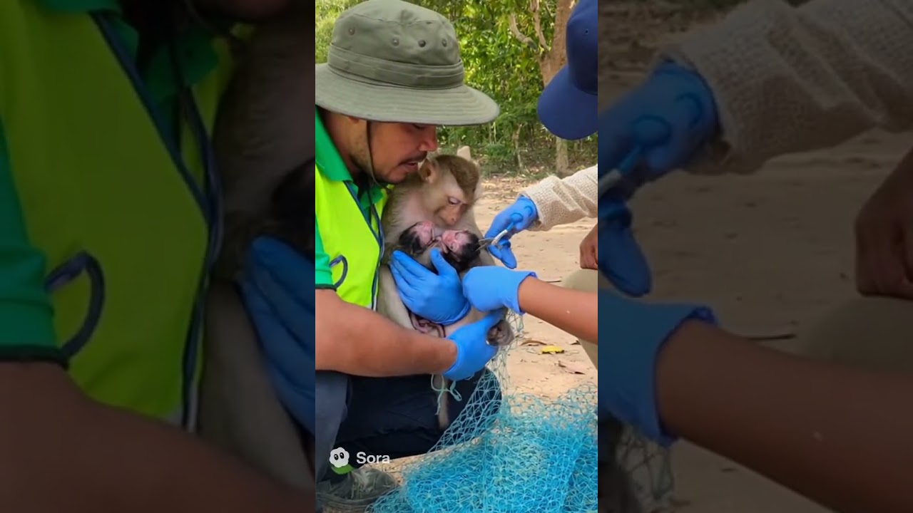 Rescue Mama Monkey & Baby 🐒