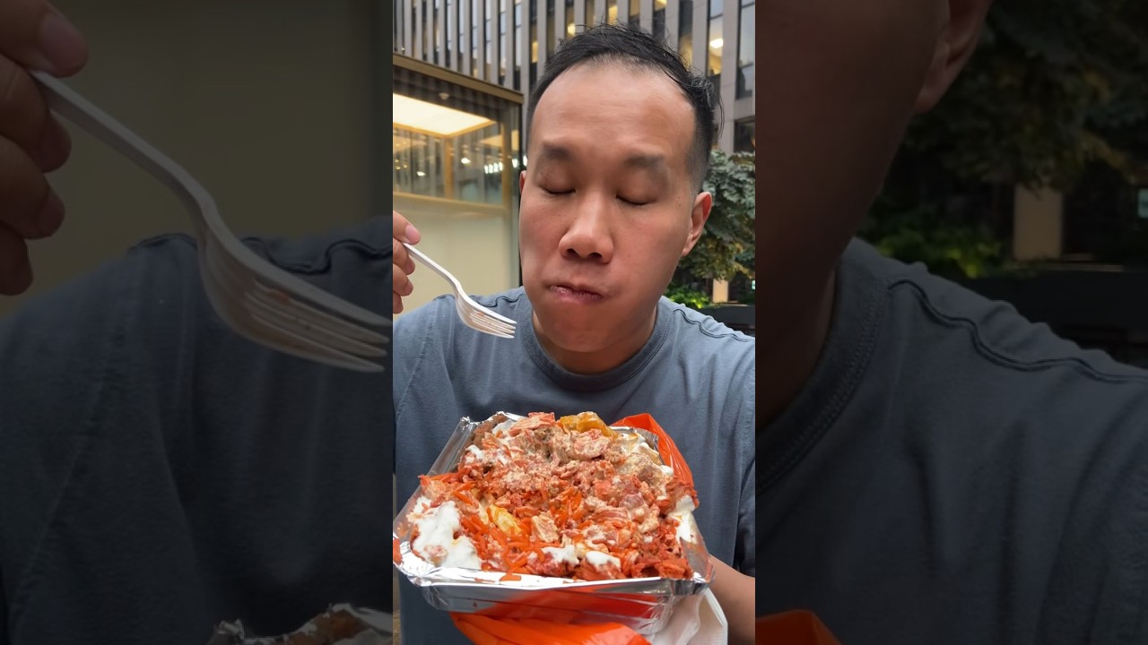 Waiting Over 1 Hour in the Rain for Adel’s Halal Food 🌧️