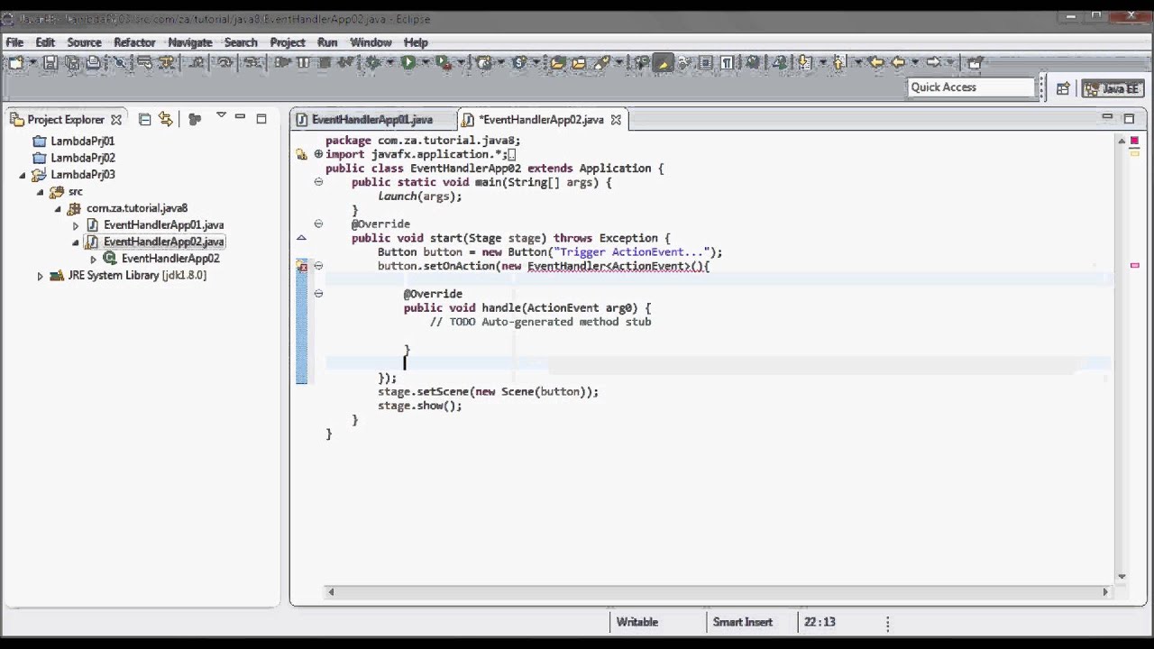 Java 8 Tutorial: Lambda & JavaFX App Basics