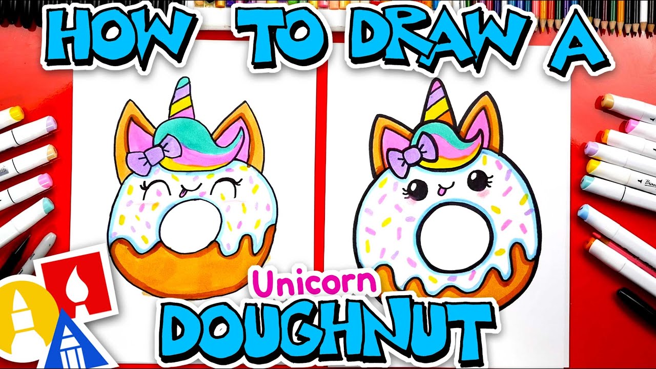 How to Draw a Cute Unicorn Doughnut 🍩