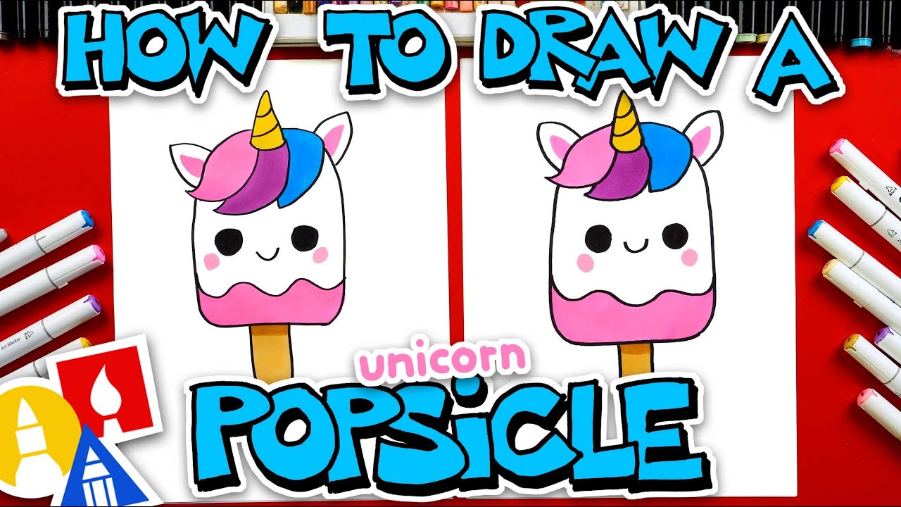 Learn to Draw a Unicorn Popsicle 🦄