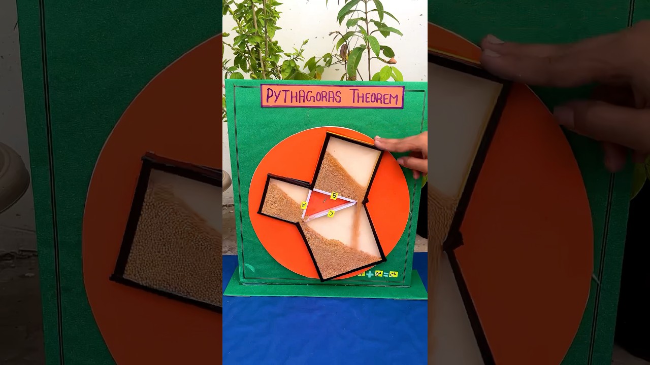 Amazing Pythagoras Theorem Proof & Model 🧮 | Easy Math Explanation