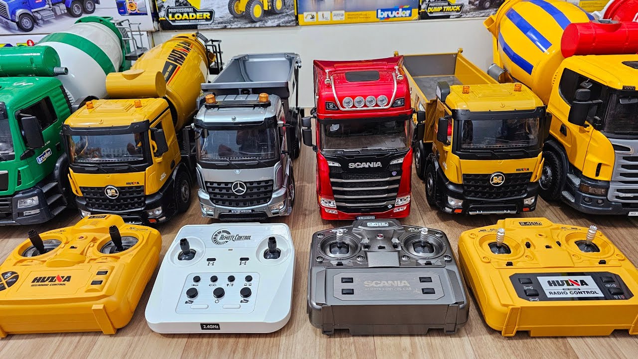 Unboxing RC Trucks Huina 1501, 1536 & 1574 – Heavy-Duty Dump, Excavator & More! 🚚