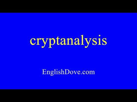 How to pronounce cryptanalysis in American English