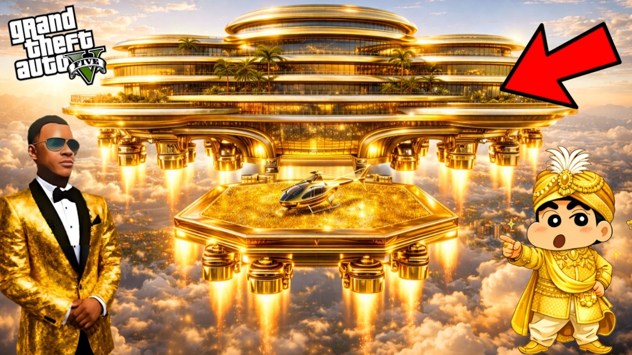 Franklin & Shinchan Turn Anything to Gold in GTA 5✨