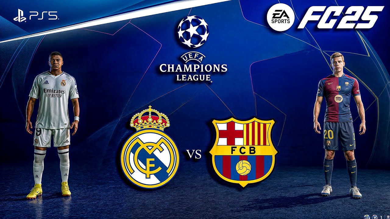 FC 25 - Real Madrid vs. Barcelona Ft. Yamal, Mbappe, | UEFA Champions League Final | PS5™ [4K60]