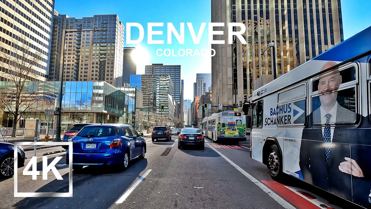 |4K| Driving in Downtown Denver Colorado - Mile High City - HDR - USA - 2024