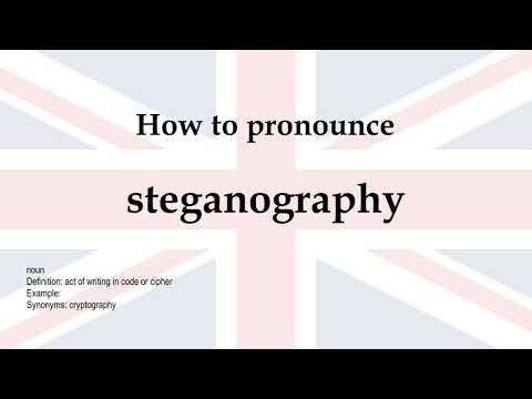 Pronunciation and Meaning of 'Steganography'