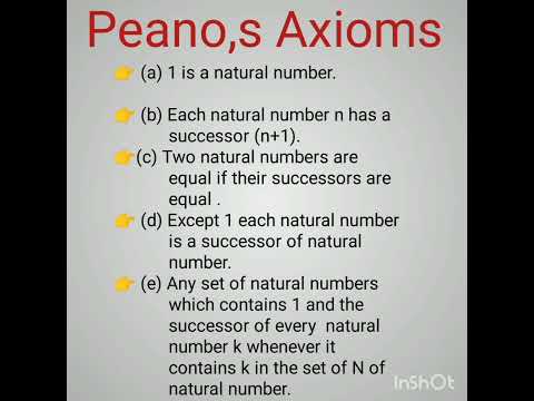 what is Peano,s Axioms, #Peano,s Axioms,#successor,#shorts,#video