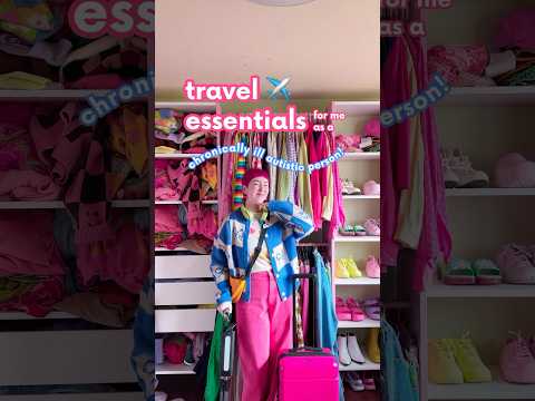 travel essentials (as a chronically ill autistic person!) ✈️ #travel #autistic #disabledtravel