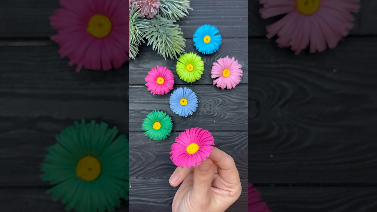 How to make EASY Paper Flowers DIY Paper Craft Ideas Tutorial