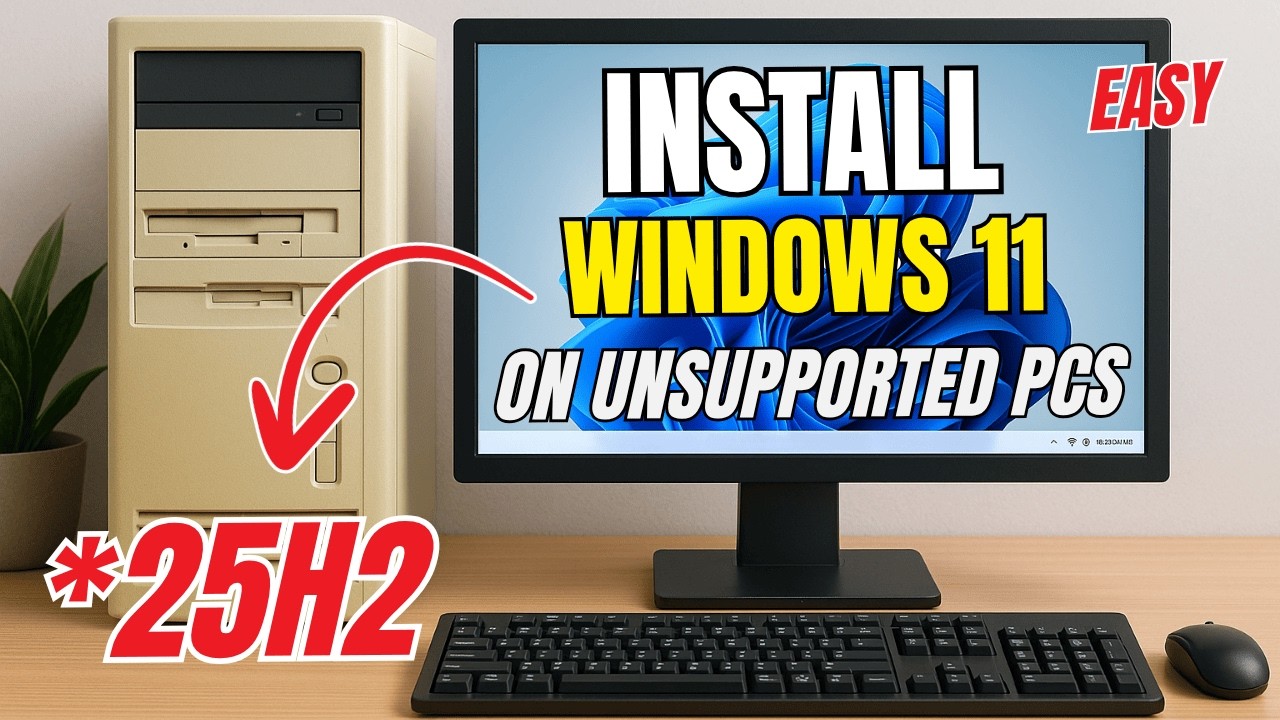 Install Windows 11 25H2 on Unsupported Hardware 🚀