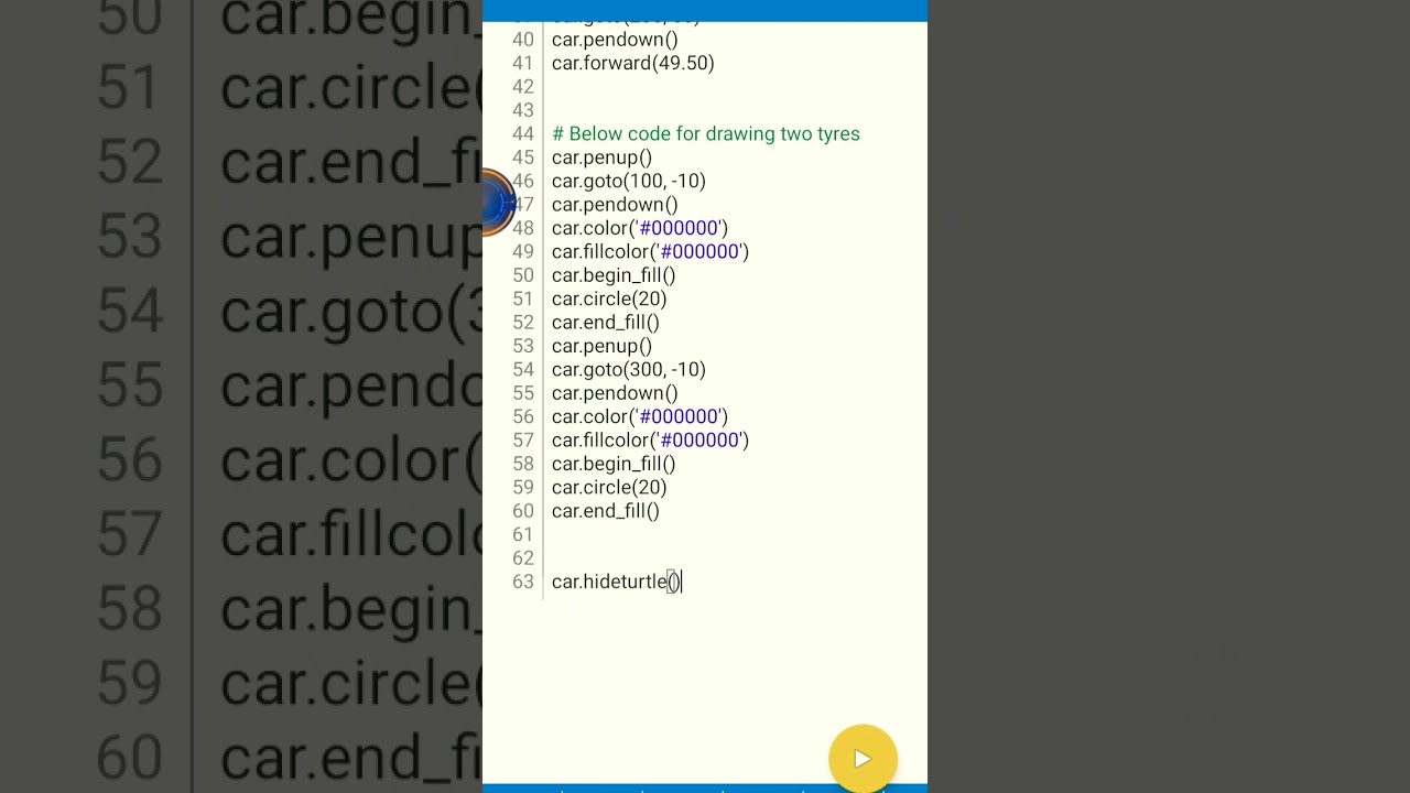Create a Car Using Python Turtle 🚗