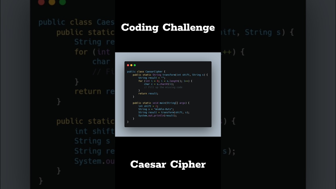 Coding Challenge: Caesar Cipher 🔐