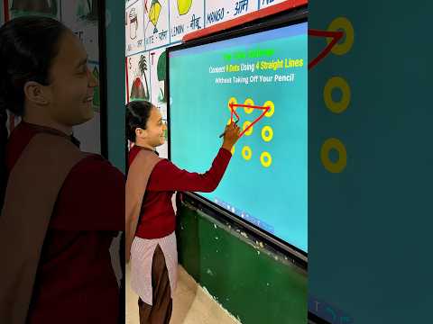 The 9-Dot Challenge–Connect 9 Dots Using 4 Straight Lines Without Taking Off Pencil #shorts #puzzle