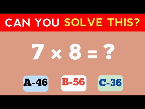 Can You Pass This Maths Quiz ? | Math Speed Test | Easy, Medium, Hard!