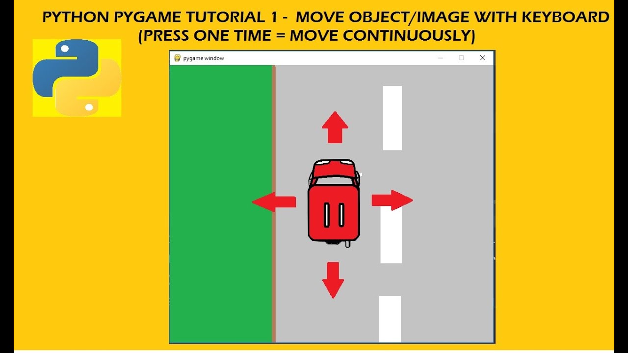 Pygame Tutorial 1: Moving Objects with Keyboard and Setting Background