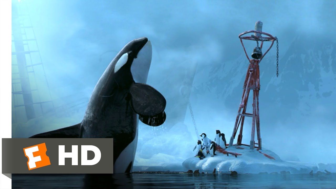 Happy Feet (2006) Clip - Killer Whale Attack 🐋