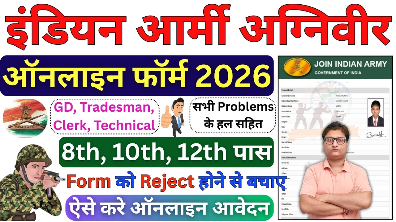 Army Agniveer Form Fill up 2026 ¦ Army Agniveer Online Form Fill up 2026 ¦ Army Agniveer Form Apply
