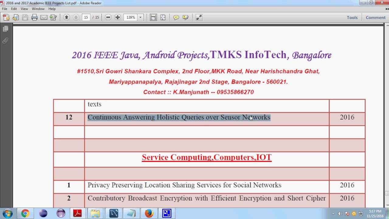 2016 Top IEEE Parallel & Distributed System Projects (2016-2017) 📊