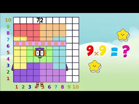 Numberblocks|Square Times Table 1-100|Square Squad @educationalcorner110