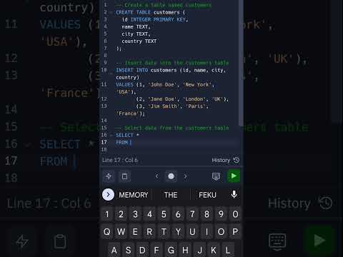 Simple SQL code || Structured Query Language || SQL || RDBMS #programming