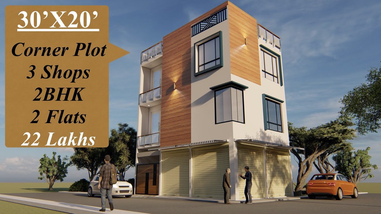 30x20 Commercial & Residential House Design π