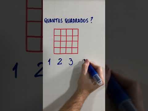 Desafio geométrico: quantos quadrados você vê nessa figura? #shorts