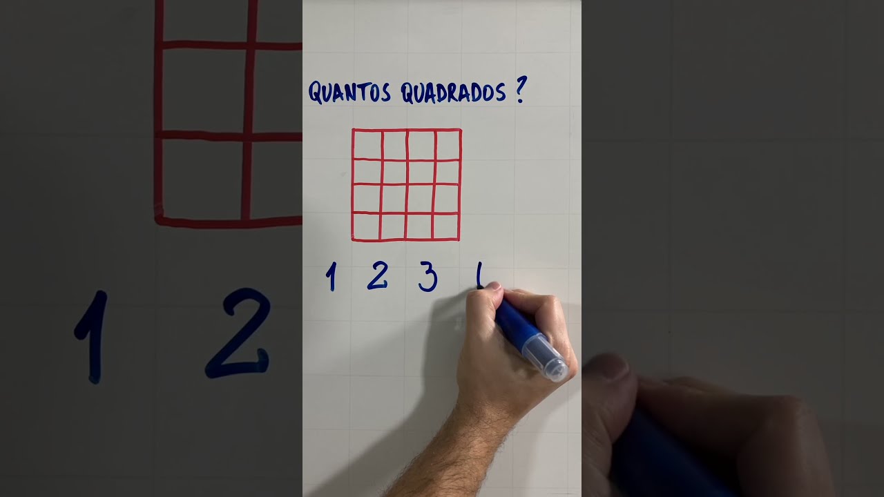 Quantos Quadrados Você Consegue Encontrar nesta Figura? 🟥 Desafio Rápido!
