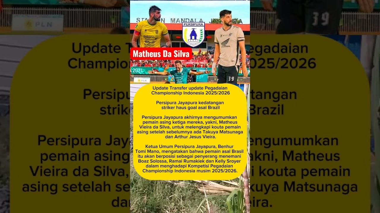 Perkenalkan, Mateus Da Silva, Rekrutan Baru Persipura! ⚽