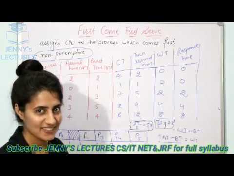 FCFS(First Come First Serve) CPU Scheduling Algorithm with example | Operating System