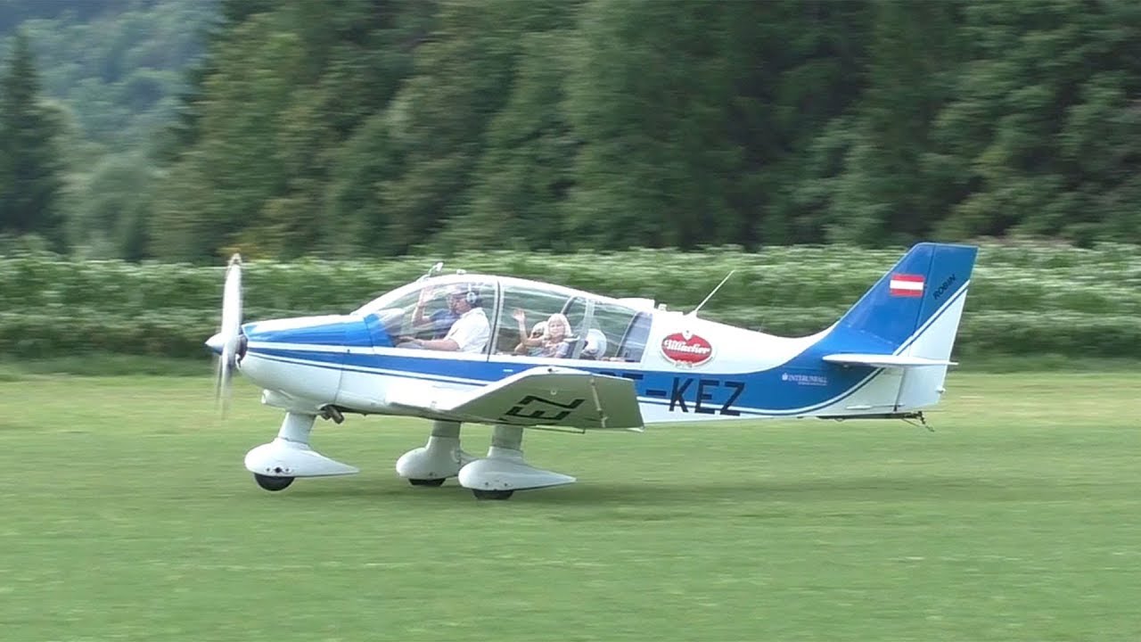 Robin DR 400/180R takeoff at Airfield Nötsch | OE-KEZ