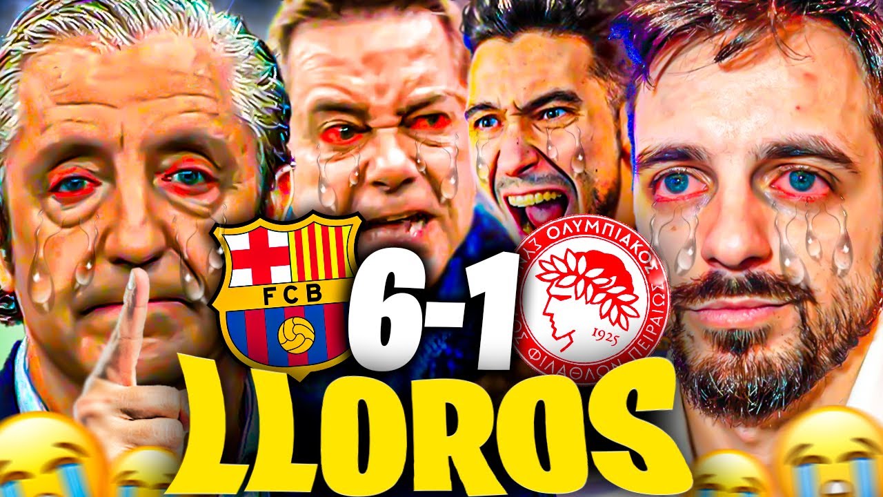 Los Mejores Momentos de Lloros Madridistas tras la Victoria del FC Barcelona 6-1 sobre Olympiacos