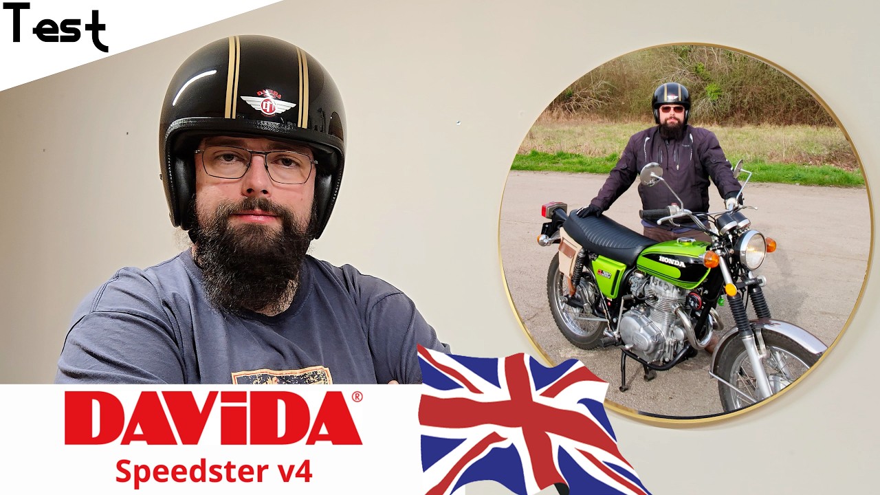 "Test" LE CASQUE JET PARFAIT pour les motos VINTAGES 🇬🇧 "DAVIDA Speedster v4"
