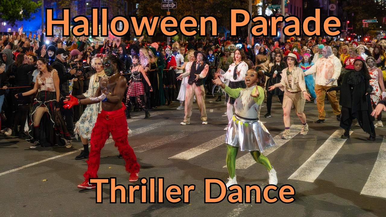 NYC Halloween Parade 2025 🎃 | Thriller Dance & More in 4K
