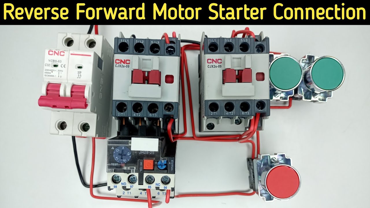 Reverse & Forward Motor Starter Wiring Guide ⚙️