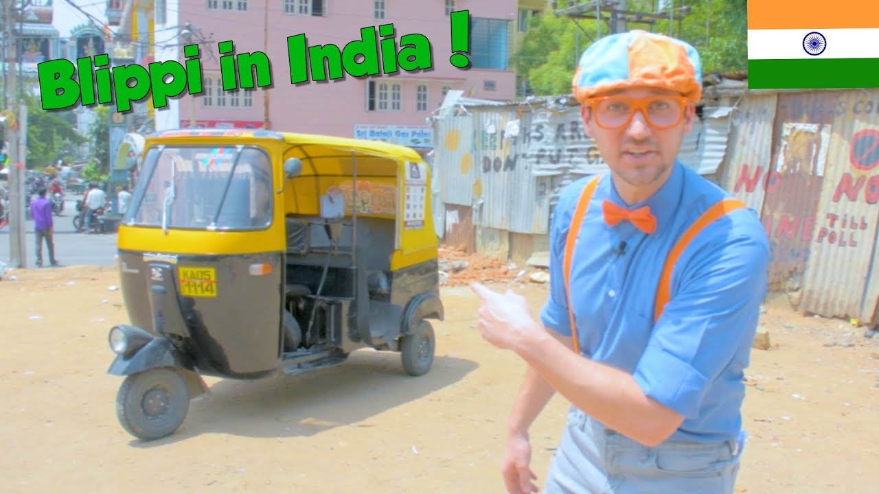 Blippi in India 🇮🇳 | Exploring the Rickshaw & Tuk Tuk for Kids