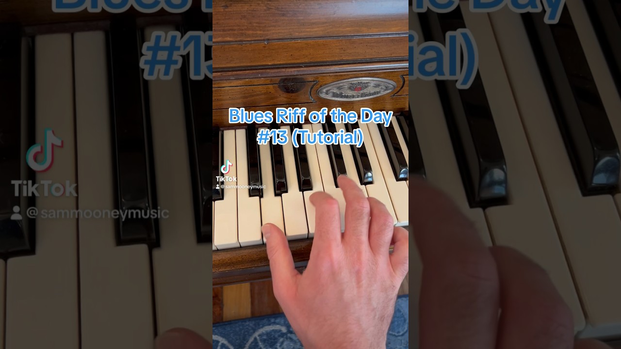 An easy blues riff you can learn today! #blues #bluespiano #bluestutorial #pianotutorial #bluesriff
