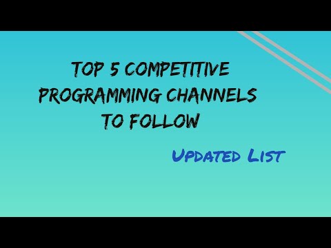 Top 5 Competitive Programming Channels UPDATED