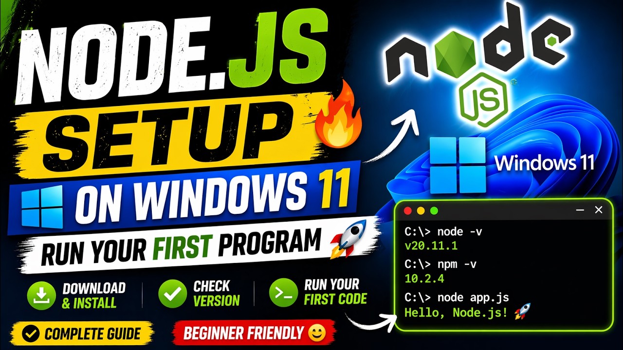 Node.js Setup on Windows 11: Beginner Guide 🚀