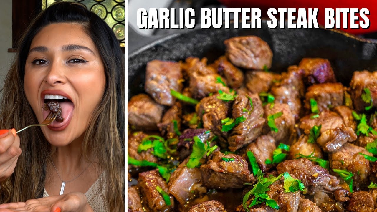 Keto Garlic Butter Steak Bites 🍖