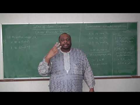 System of Linear Congruence - The Chinese Remainder Theorem