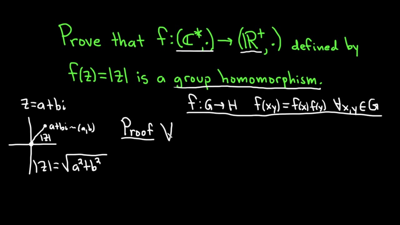 Demonstrating Group Homomorphism: An Example with Complex Numbers and Modulus