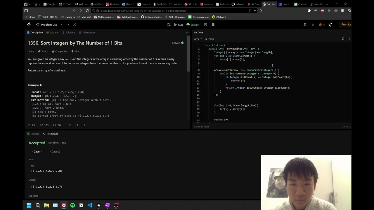 LeetCode Day 4: Sort Integers by 1 Bits