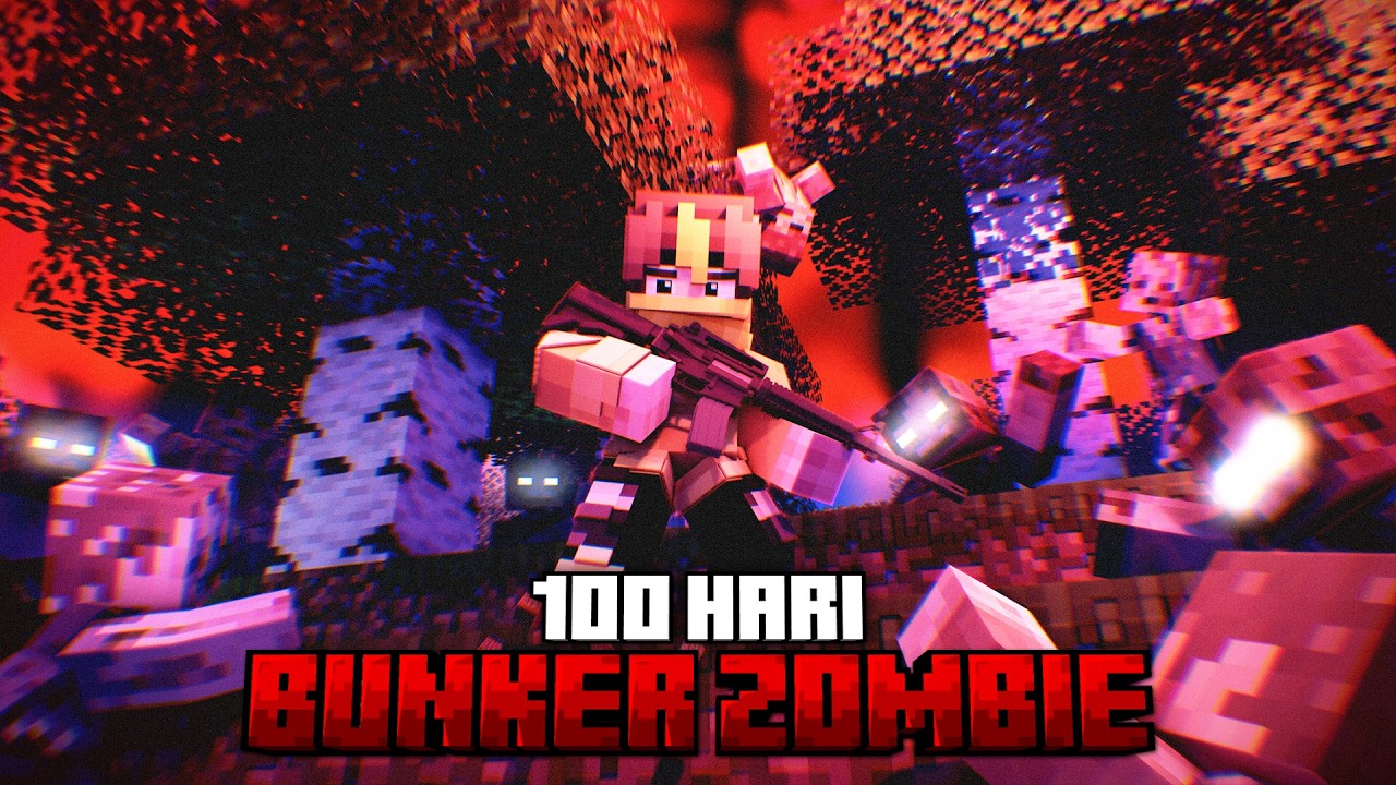 100 Hari Minecraft Zombie Bunker Challenge 🧟‍♂️