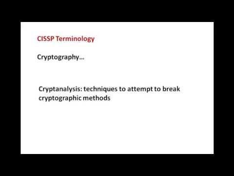CISSP Terminology, Cryptography -Cryptanalysis